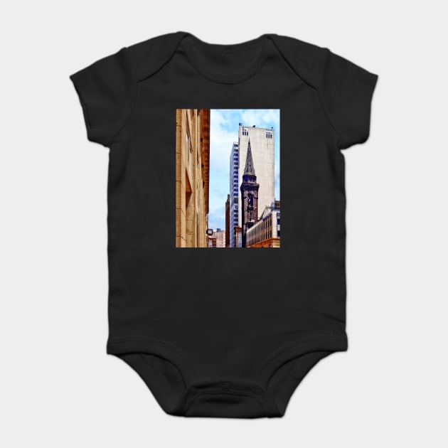 Pittsburgh PA - Smithfield St Near Smithfield Church Baby Bodysuit by SusanSavad